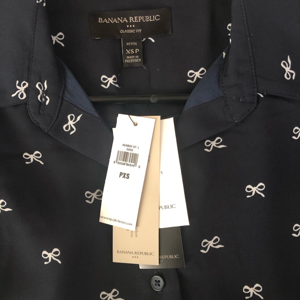 NWT Banana Republic Bow Blouse